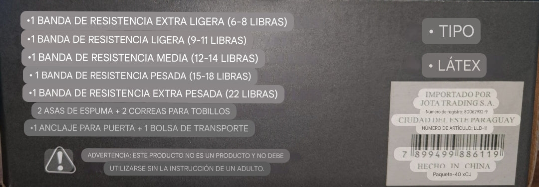 Juego de 11 Bandas de Resistencia