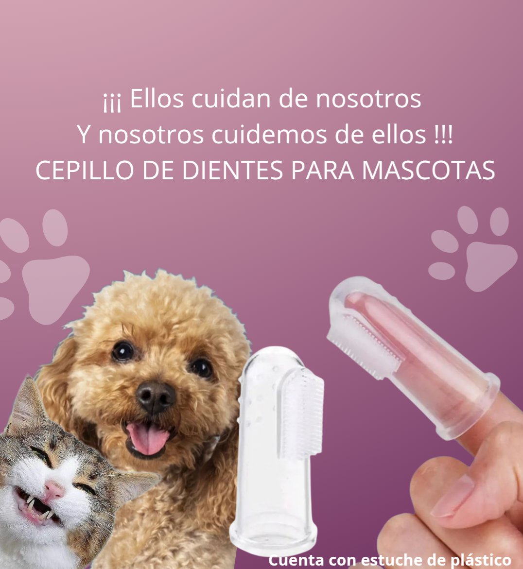 Cepillo de dedo para mascotas