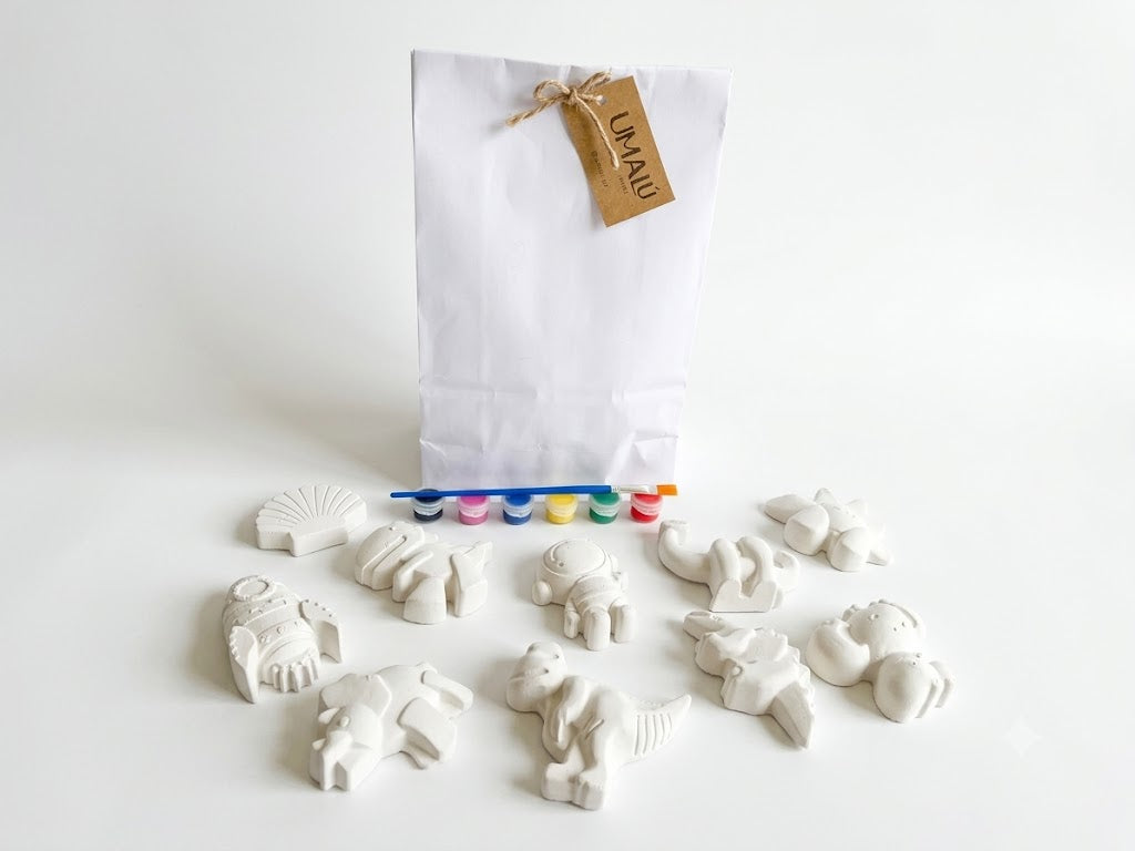 Kit 10 figuras de yeso para pintar
